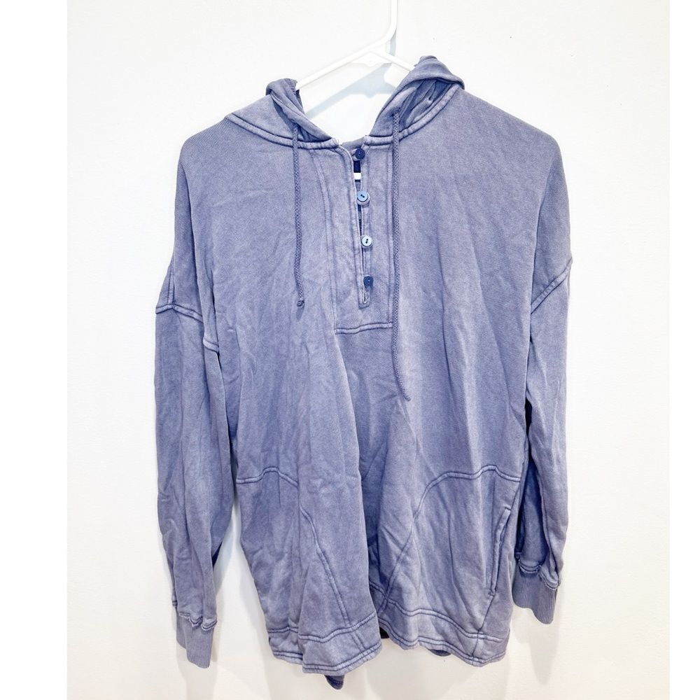 Aerie beach weekend oversized hoodie blue